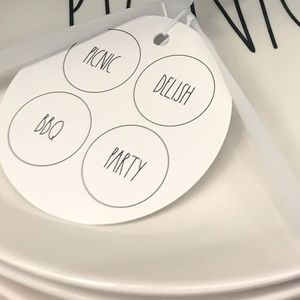 Rae Dunn summertime collection plates 8”